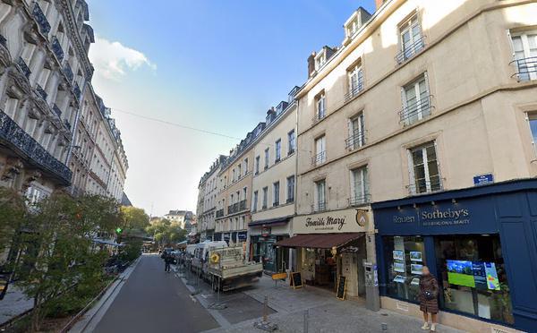 Cheminée fissurée rue Rollon à Rouen : un immeuble évacué et des commerces impactés