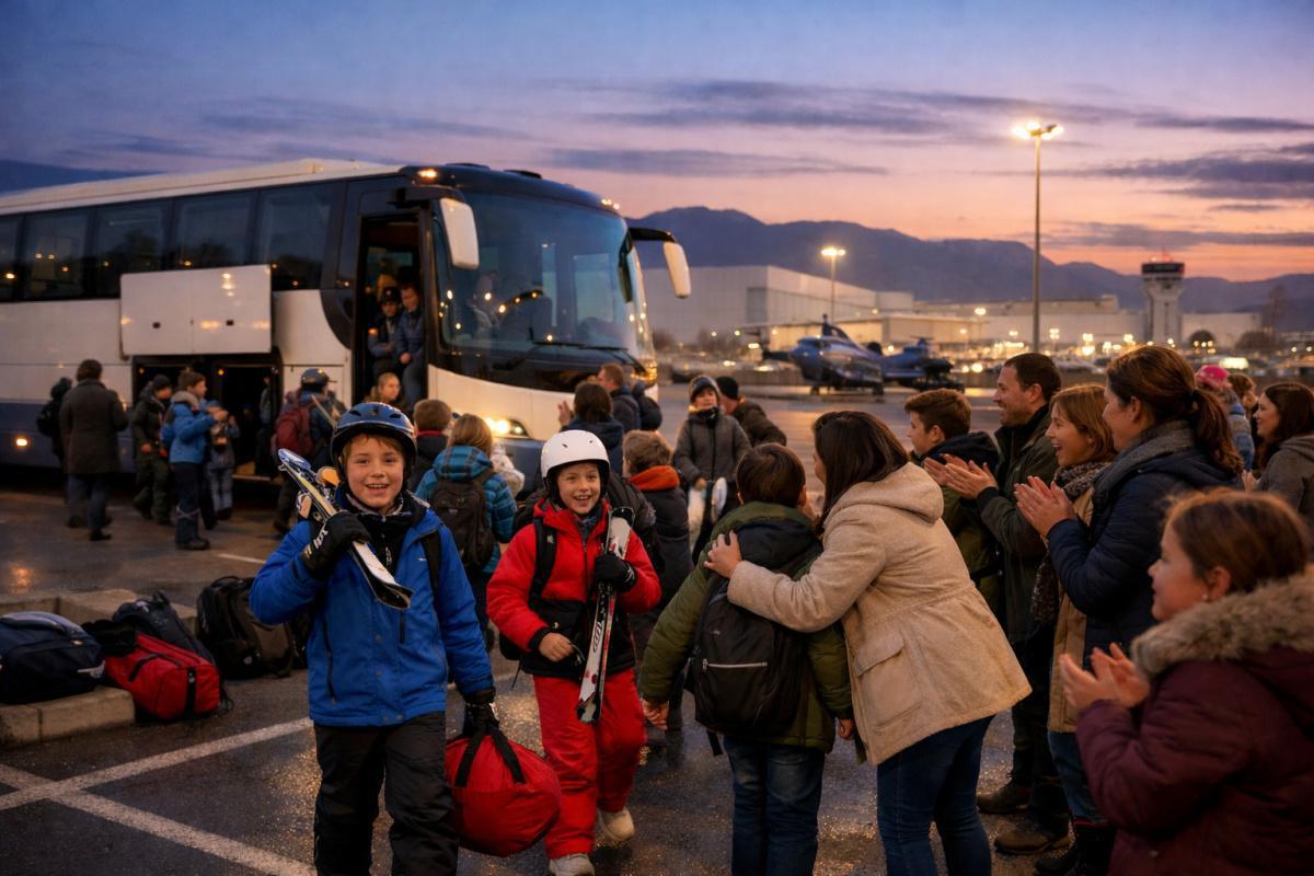 Retour des colonies de ski ce soir ! 🚌