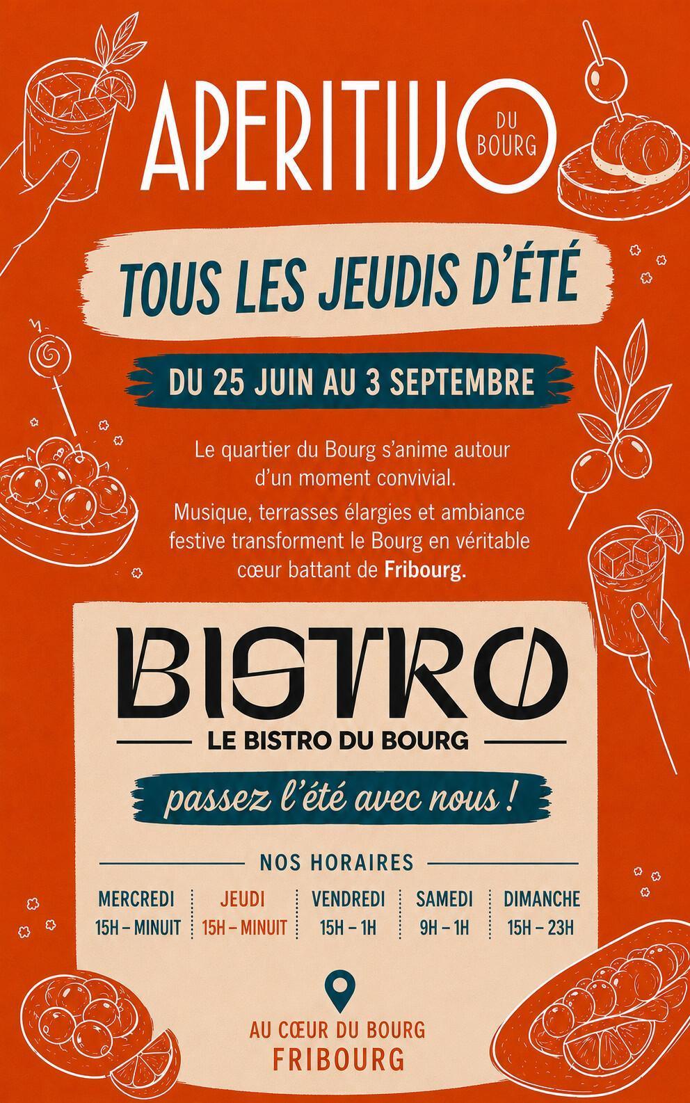 Les Jeudis Apéritivo du Bourg !