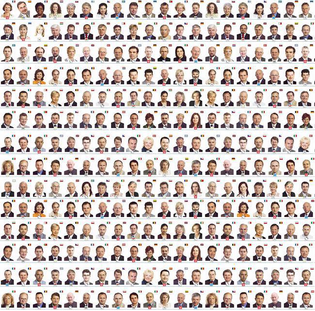 Voici quelques-uns des députés 2004 : par manque de « diversité », le Parlement européen ne devrait pas changer pas de visage à l'issue du scrutin de juin 2009.