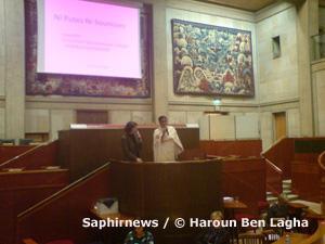 Loubna Ahmed El Hussein à la tribune du CESE.