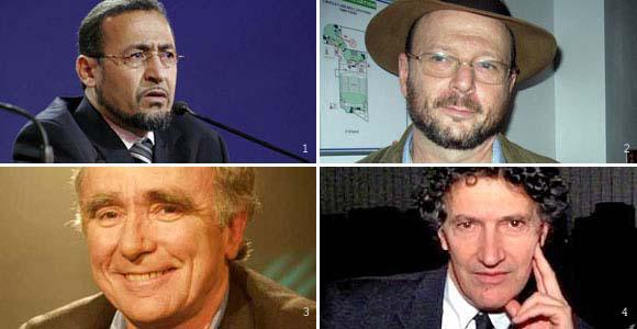 Tareq Oubrou (1), Rivon Krygier (2), Jean-Claude Guillebaud (3) et Olivier Abel (4)... qu'ils soient musulman, juif, catholique ou protestant, ils disent non à l'homophobie.