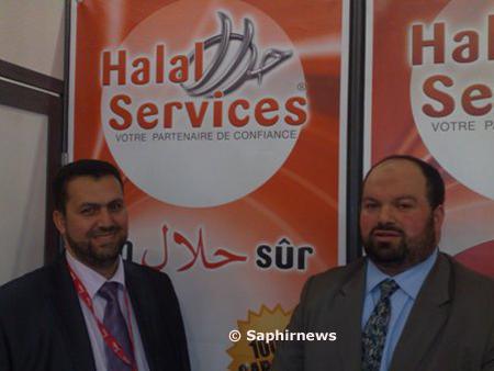 M’hamed Abdou Benmaamar (à g.) et Khaled Bouchama, respectivement responsable du département des produits carnés et responsable de la communication de Halal Services.