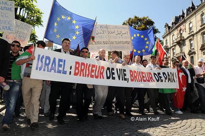 Strasbourg : près de 4 000 personnes devant le Conseil de l'Europe pour le respect du droit international à Gaza