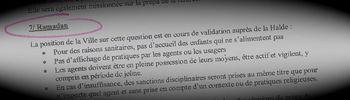 Extrait du compte rendu du 7 mai 2010 de la Commission Jeunesse et sports de la mairie de Roubaix.