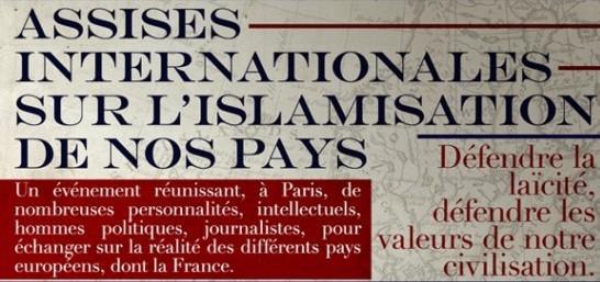 Un extrait de l'affiche des « Assises de l’islamisation de l’Europe »