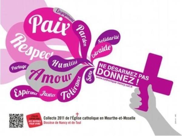 L'affiche d'appel au dons 2011 du diocèse de Nancy
