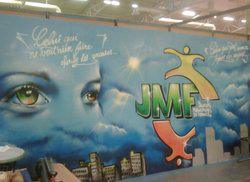 Fresque réalisée par les jeunes au cours d'ateliers de graff.