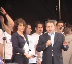 Stéphanie Fugain et Xavier Bertrand, ministre de la santé