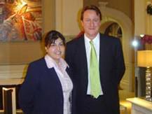 Sayeeda Warsi avec le chef du Parti conservateur, David Cameron