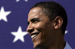 Barack Obama, sénateur de l'Illinois et candidat à l'investiture démocrate