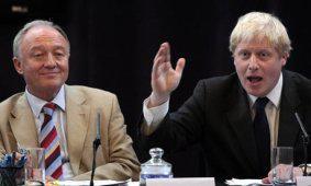 Ken Livingstone, à gauche, et Boris Johnson