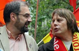 François Chérèque, de la CFDT (à gauche) et Bernard Thibault, de la CGT