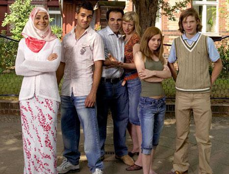La famille recomposée de la série allemande 'Family mix'