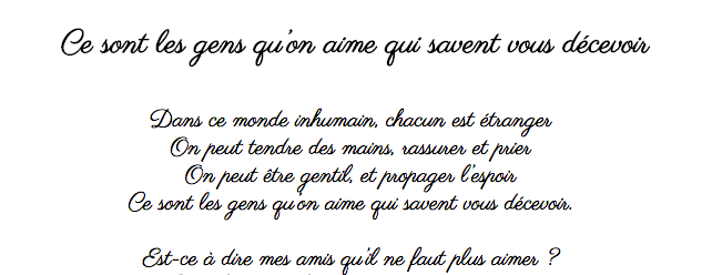 Ce sont les gens qu’on aime qui savent vous décevoir