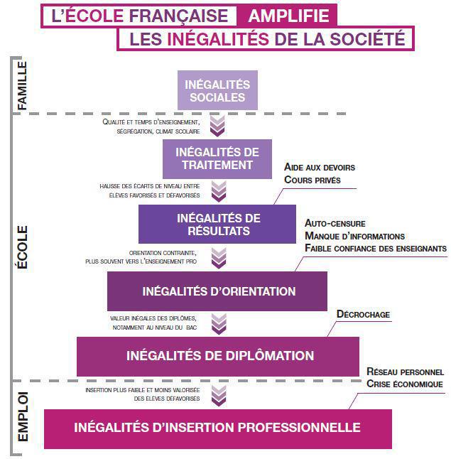 La chaîne des inégalités vue par le Cnesco (cliquer dessus)