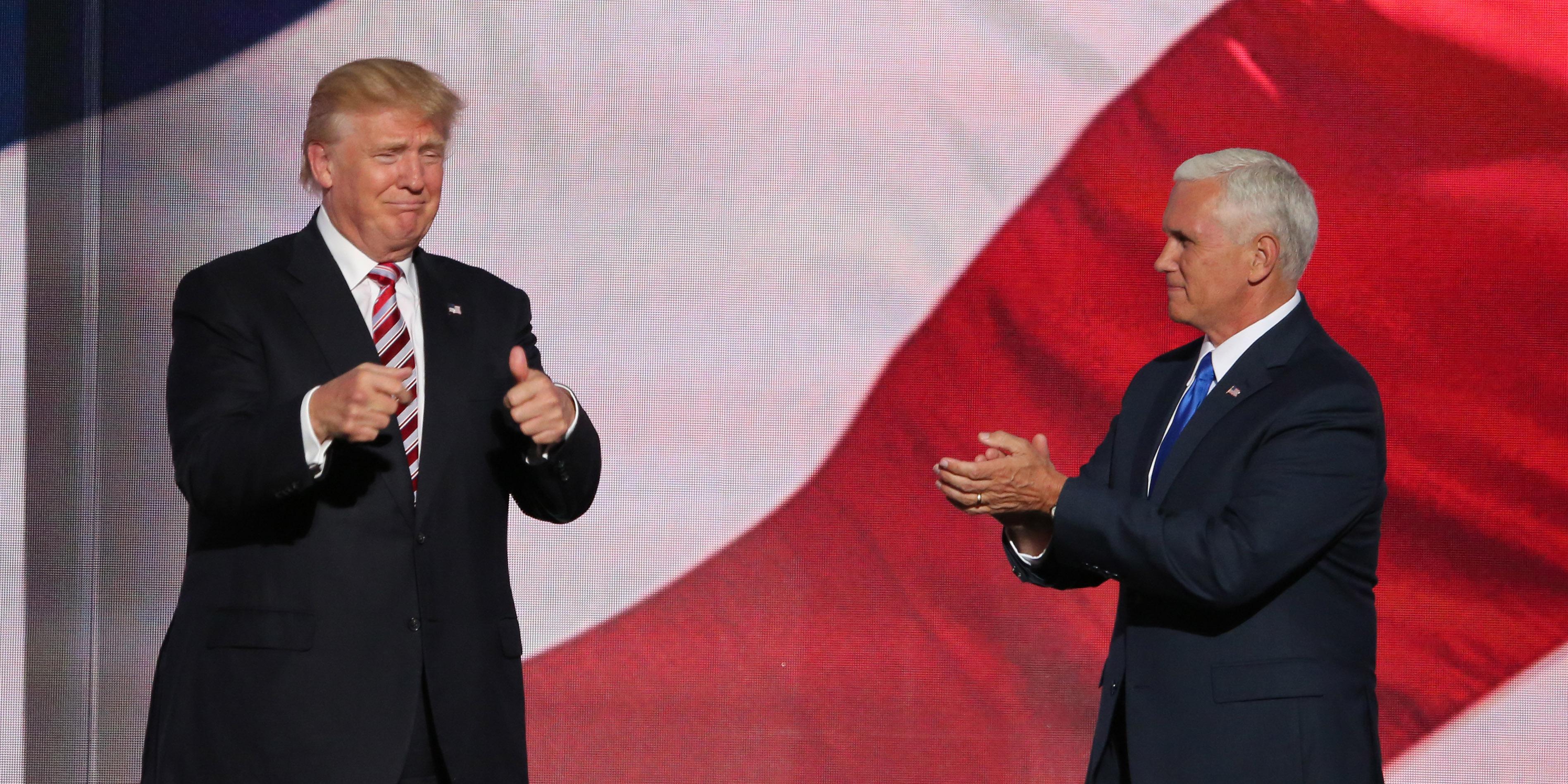 Donald Trump et son colistier Mike Pence.