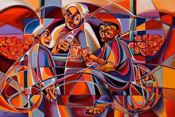 « Jus d’orange », œuvre du peintre marocain Abdelaziz Haounati. (photo © D. R.)