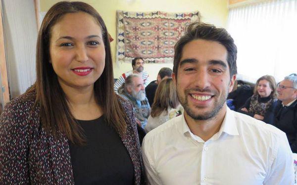 La candidate France insoumise Farida Amrani et son suppléant Ulysse Rabaté se présentent dans la 1e circonscription de l'Essonne face à Manuel Valls.