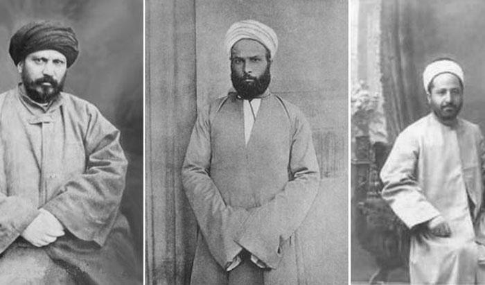 De g. à  dr. : Jamâl ad-Dîn al-Afghânî ; Muhammad ‘Abduh ; Rachîd Ridâ.