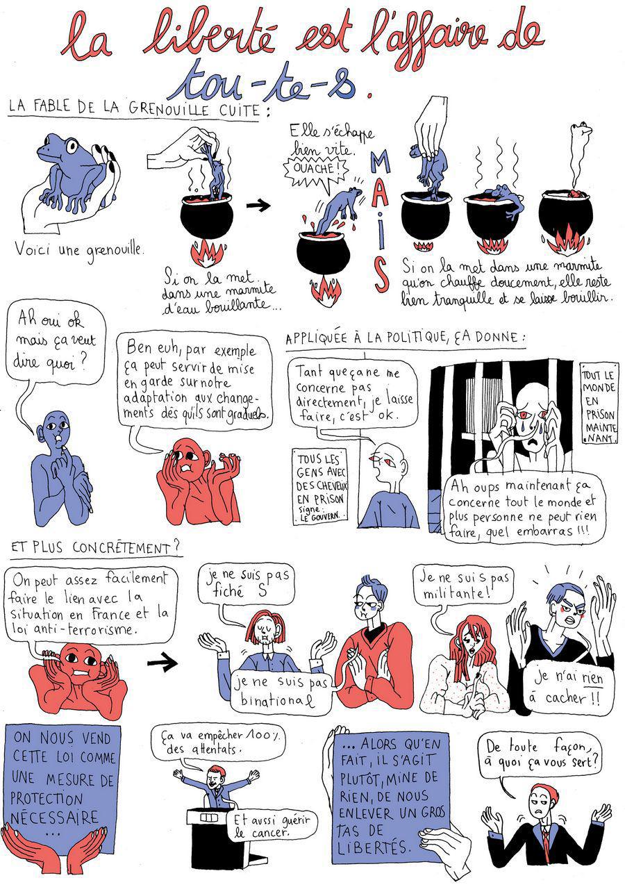 « La liberté est l’affaire de tous » : une BD pour dénoncer la loi antiterroriste