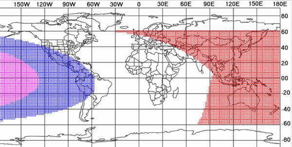 Prévision de visibilité du croissant lunaire au lundi 3 juin. ©ICO