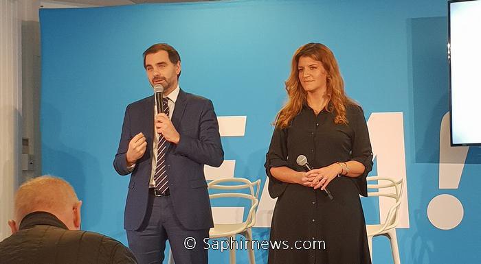 Marlène Schiappa, secrétaire d’État en charge de l’égalité entre les femmes et les hommes et de la lutte contre les discriminations, et Laurent Saint-Martin, député du Val-de-Marne, ont présenté, jeudi 14 novembre, au siège de La République En Marche lancée (LREM), la « mission laïcité », une démarche interne au mouvement.