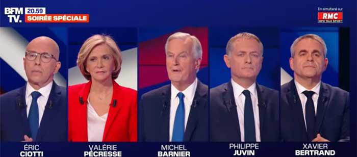 Primaire LR : deux candidats de la droite à la présidentielle sur cinq qualifiés