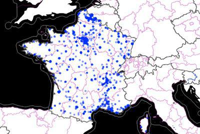 La carte de la pauvreté éditée par le ministère de la Ville.