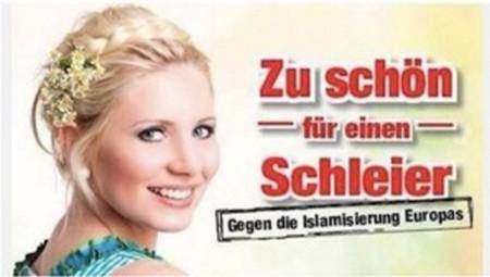 L'affiche islamophobe du parti d'extrême droite autrichien, le FPÖ.