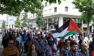 La manifestation pro-palestinienne à Nantes, samedi 12 juillet. 