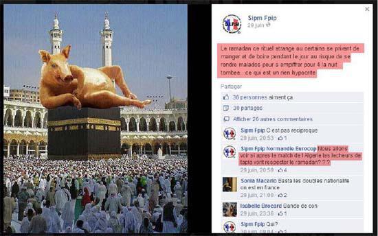 Copie d'écran du CCIF de la page Facebook de Philippe Steens.