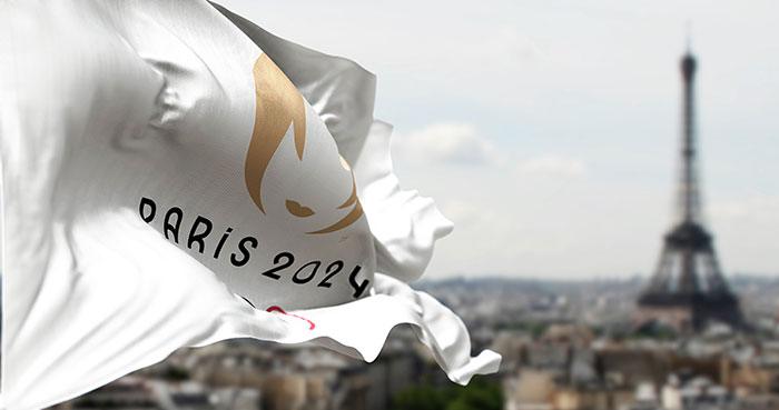 Carte voeux Tour Eiffel JO Paris 2024