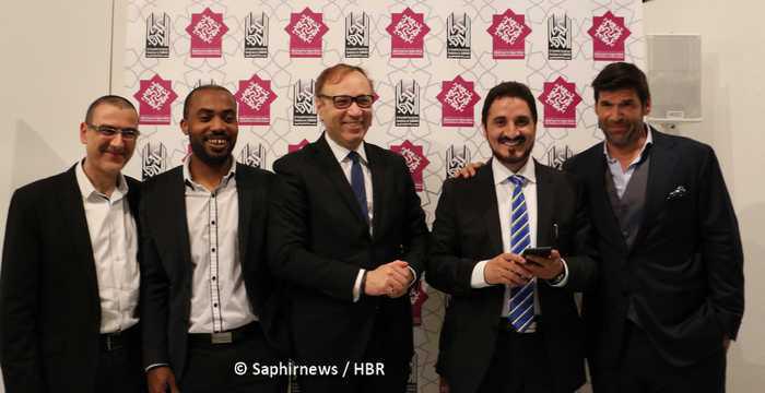 Les membres fondateurs de la fondation Al Kawakibi (de dr. à g.) : Félix Marquardt, Adnan Ibrahim, Ghaleb Bencheikh, Mohamed Bajrafil et Omero Marongiu-Perria.