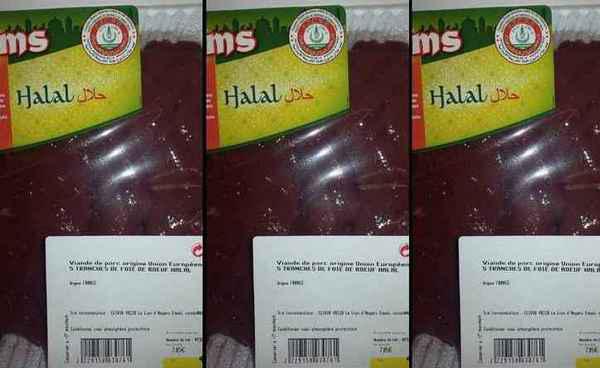 La mention « viande de porc » sur une barquette de foie de bœuf halal a scandalisé fin mai des consommateurs.
