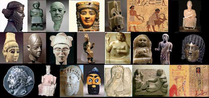 Différentes représentations de Sémites à travers l'art.