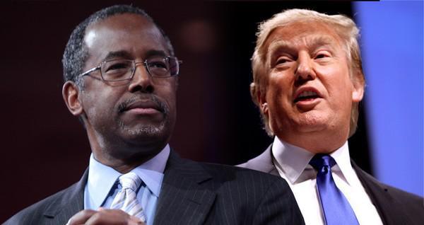 Ben Carson (à g.), un des favoris des sondages aux primaires républicaines derrière le milliardaire Donald Trump.