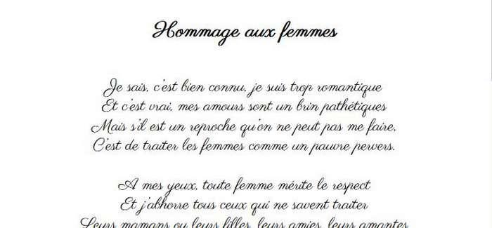 Hommage aux femmes