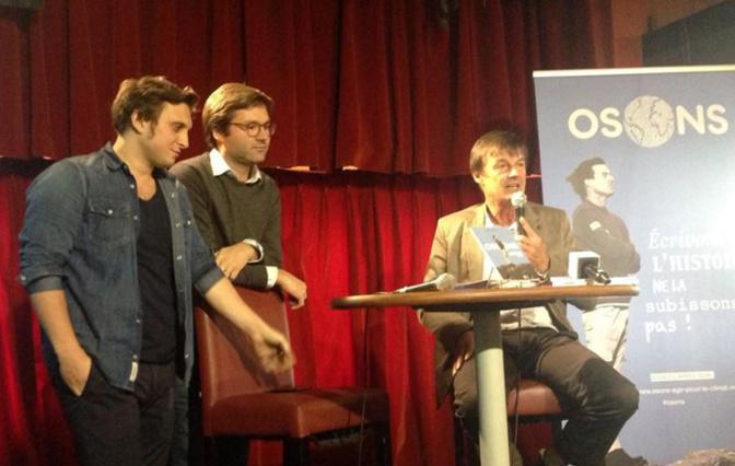 Nicolas Hulot a présenté, mercredi 7 octobre, le livret « Osons, plaidoyer d'un homme libre ».