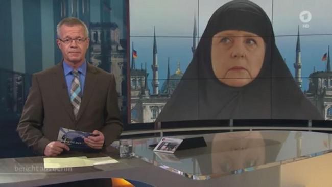 Angela Merkel voilée à la télévision, le tollé en Allemagne