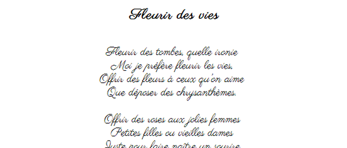Fleurir des vies