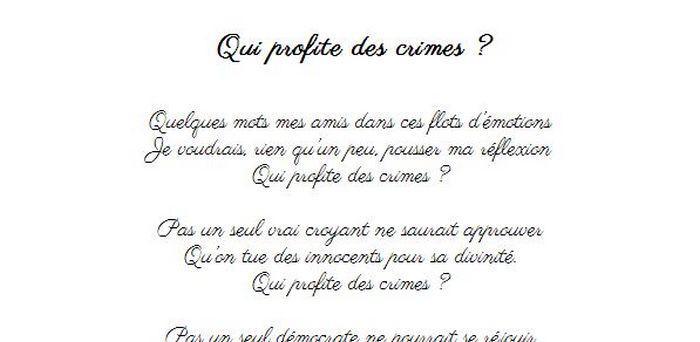Qui profite des crimes ?