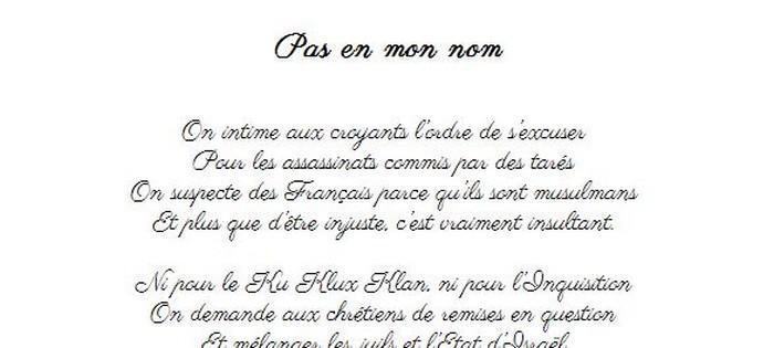 Pas en mon nom