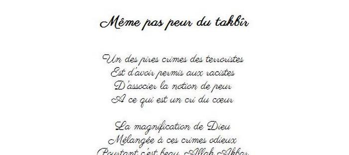 Même pas peur du takbîr