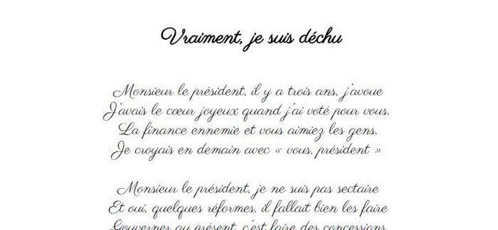 Vraiment, je suis déchu