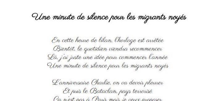 Une minute de silence pour les migrants noyés