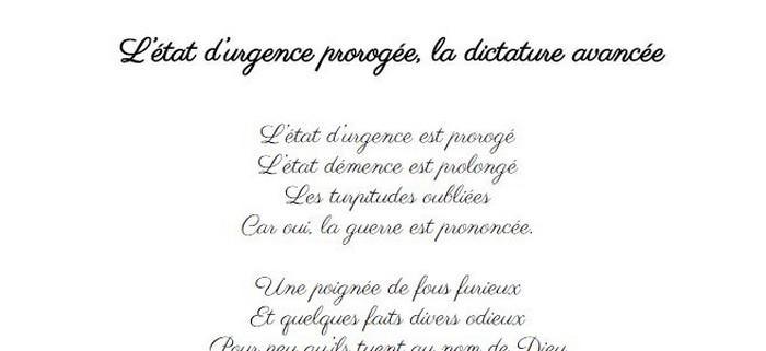 L’état d’urgence prorogée, la dictature avancée