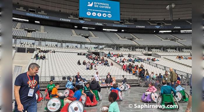La 11e édition de la Journée Evasion a été organisée, mercredi 28 mai, au Stade de France, une initiative qui a bénéficié à quelque 4 000 enfants malades et/ou en situation de handicap.