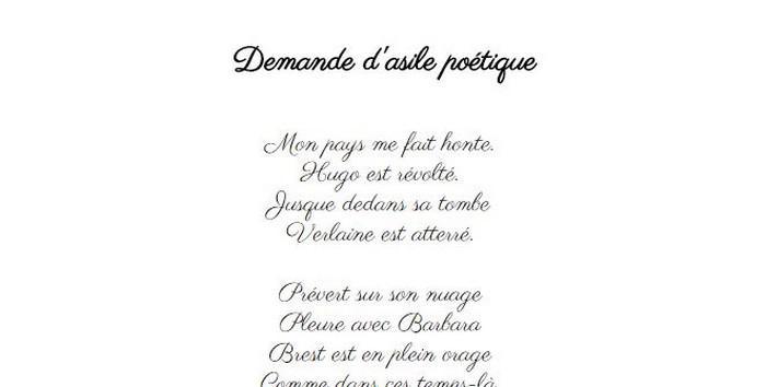 Demande d'asile poétique