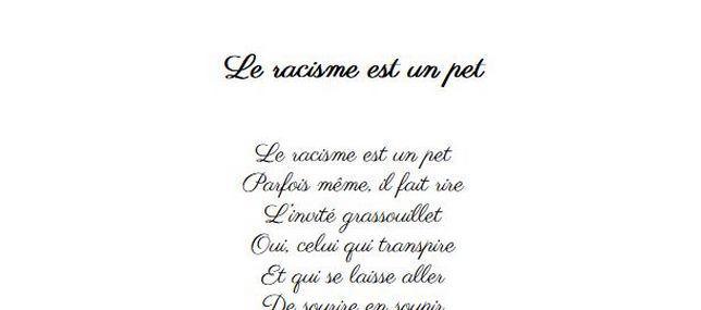 Le racisme est un pet
